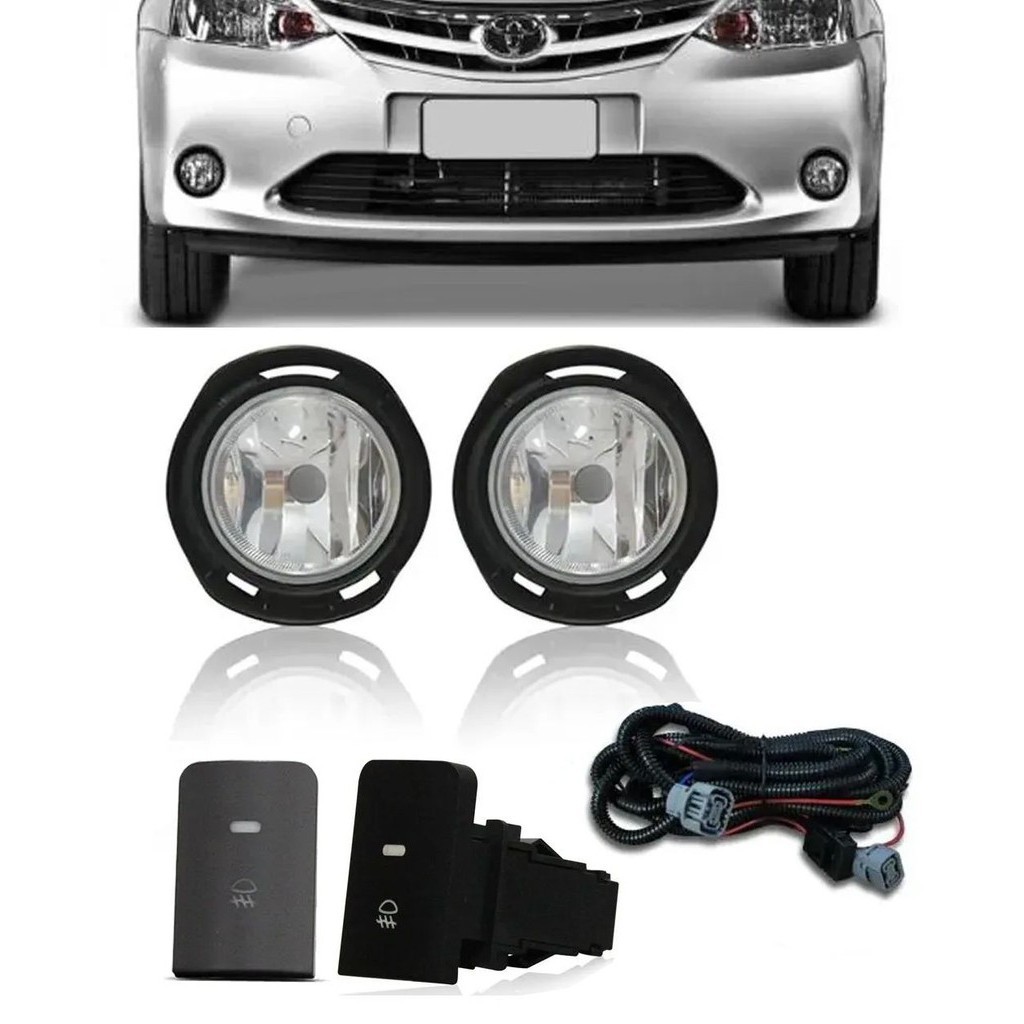 Kit Farol de Milha Neblina Toyota Etios 2011 2012 2013 2014 2015 2016 2017 2018 2019 2020 2021