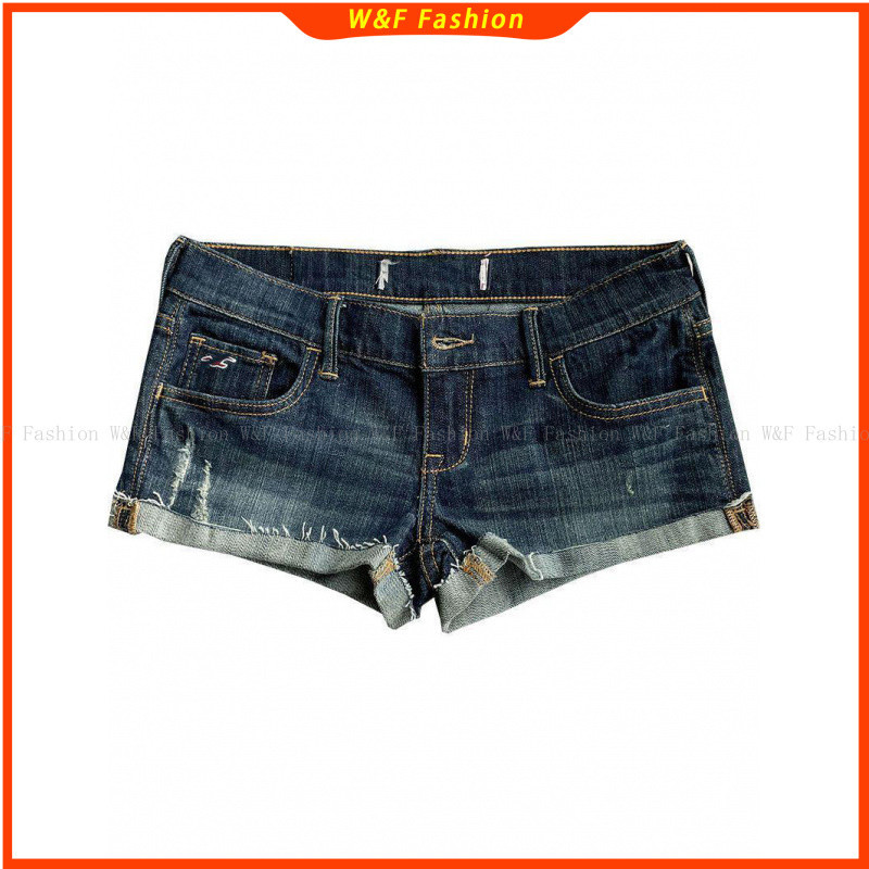 【W&Fashion】Calça Jeans Curta Estilo Vintage e Sexy para Mulheres, Modelo Novo para Verão, Baixa Cintura e Modeladora em Oferta na Shopee