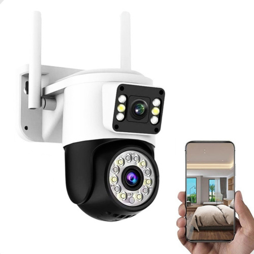 Câmera Lentes Dupla Prova D'água Ip App ICSEE  Celular Wi-fi
