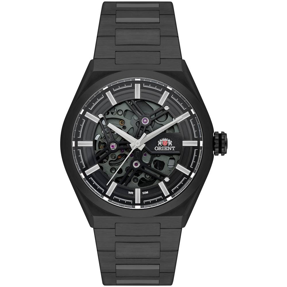 Relógio Orient Masculino Ref: Nh7yy001 G1gx Automático Esqueleto Grafite
