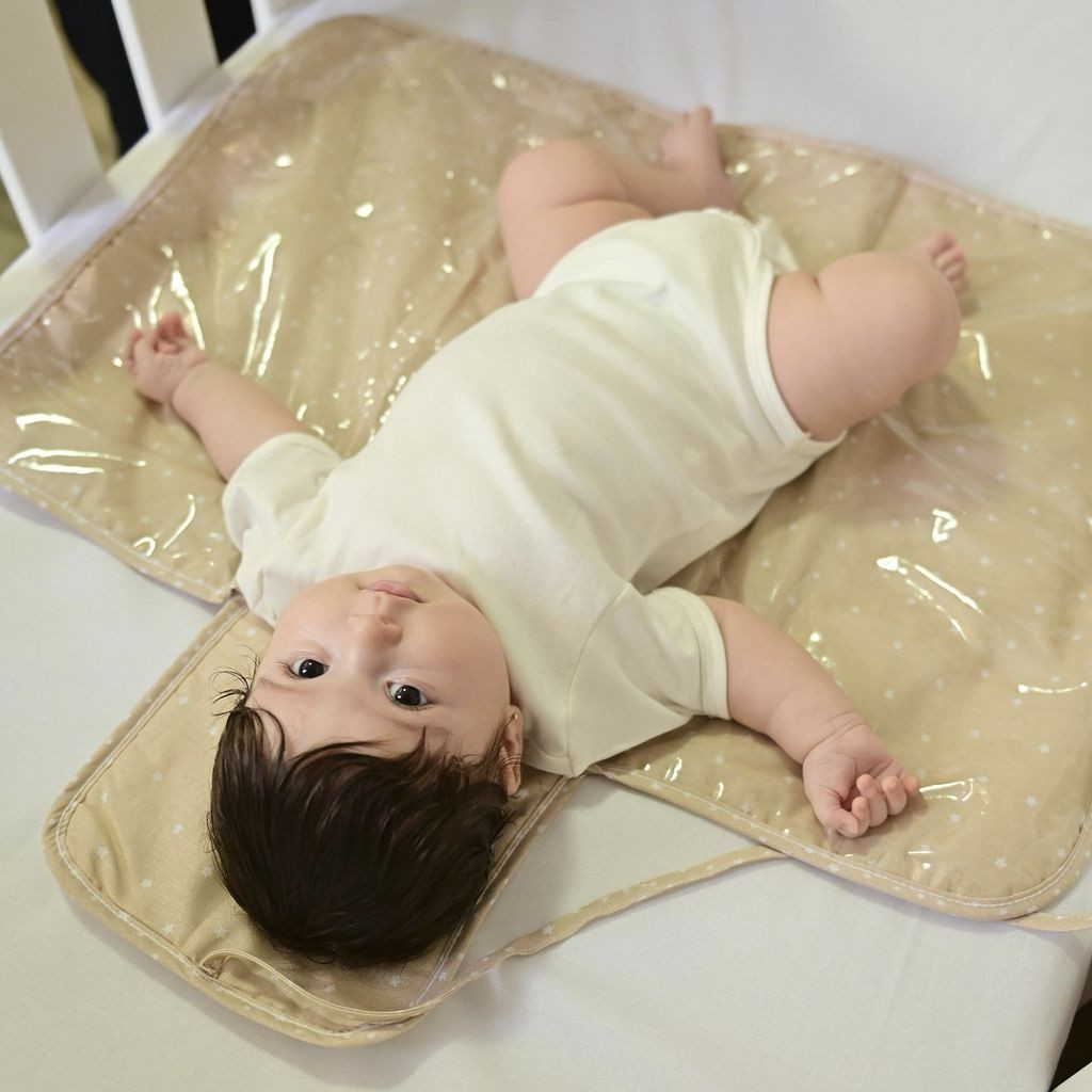 Trocador de Fraldas Urso Espaço Bege Bublim em Oferta na Shopee