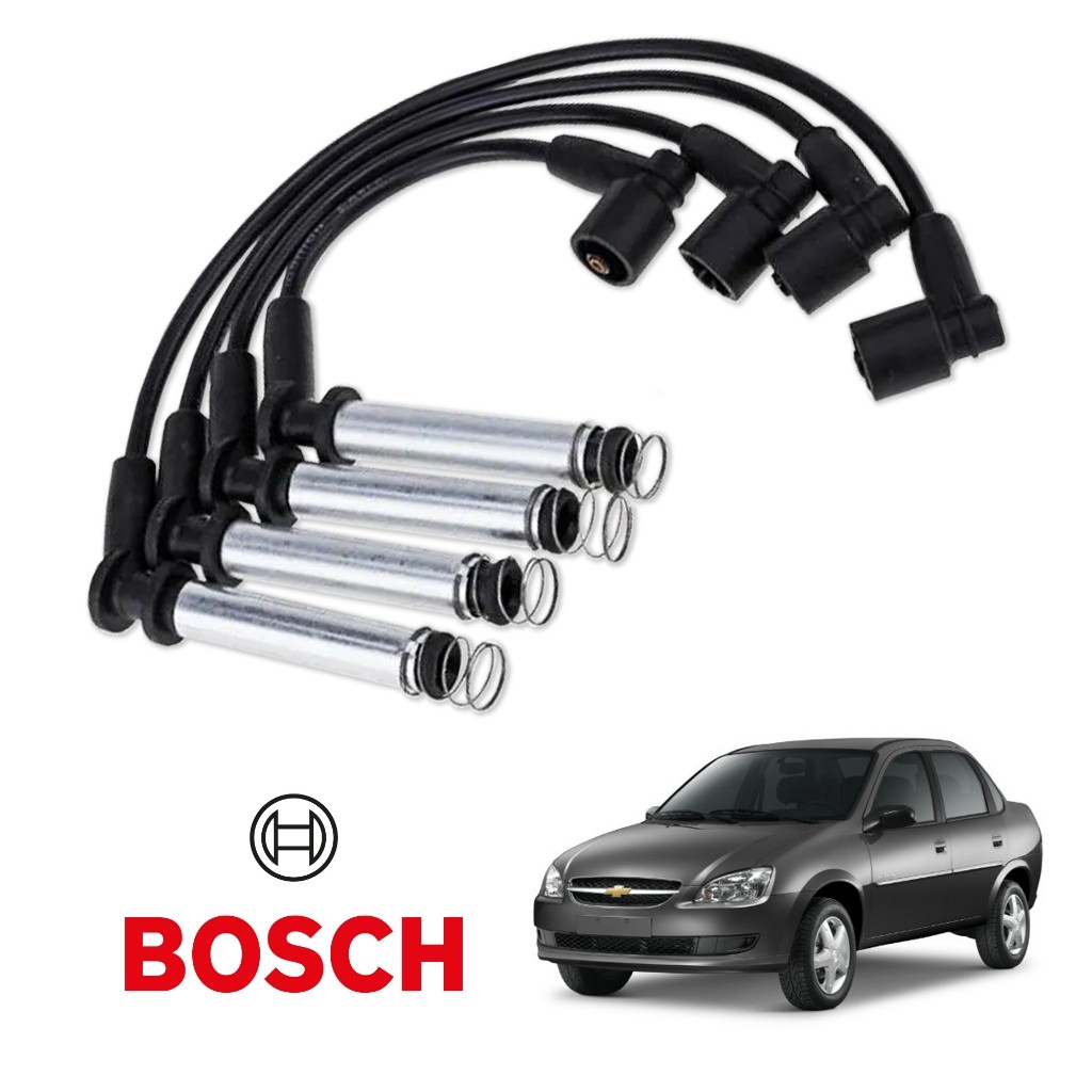 Cabo de Ignição Silicone Original Bosch Chevrolet Classic 1.0 8V Flex 12/2008 a 08/2016