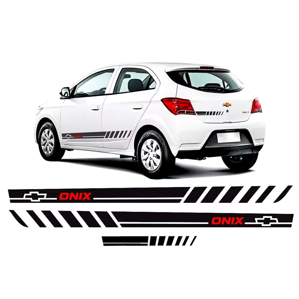 Faixas Chevrolet Onix Sport 2018 Joy Lt Ls Ltz Adesivos Lateral E Traseira Tuning Sport Acessórios Personalizado CH99