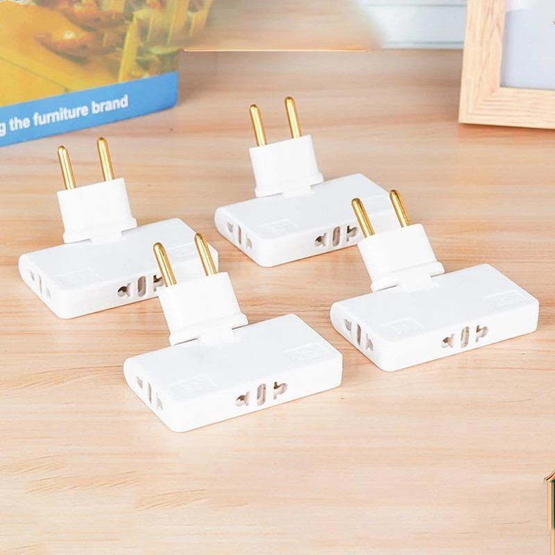 Adaptador de extensão de plugue de alimentação 3 em 1 ajustável em 180 graus