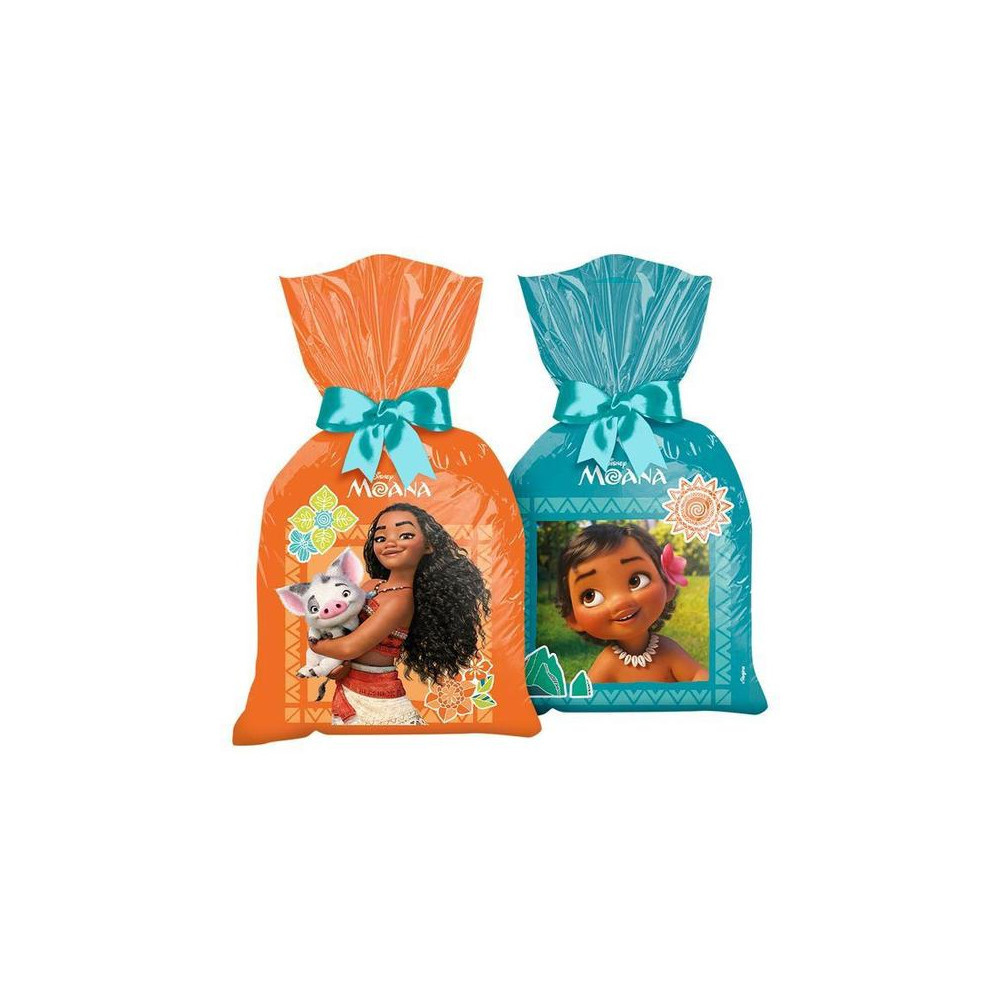 Sacola Surpresa Festa Moana 14x27cm Sacolinha Plástica Lembrancinha Festa Infantil Moana Aniversario Princesa