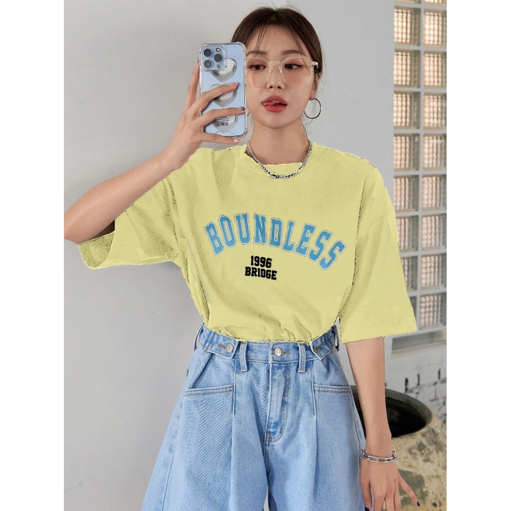 Camiseta Oversized Feminina Aesthetic Tumblr Estilosa Tecido Confortável Blusa T-Shirt Streetwear
