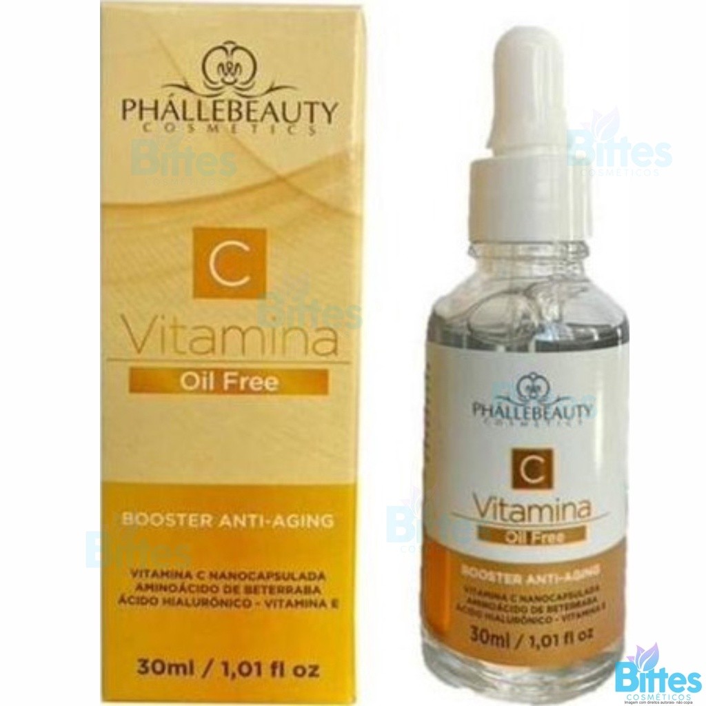 Sérum Facial Vitamina C Phállebeauty Cosméticos Hidratação Oil Free