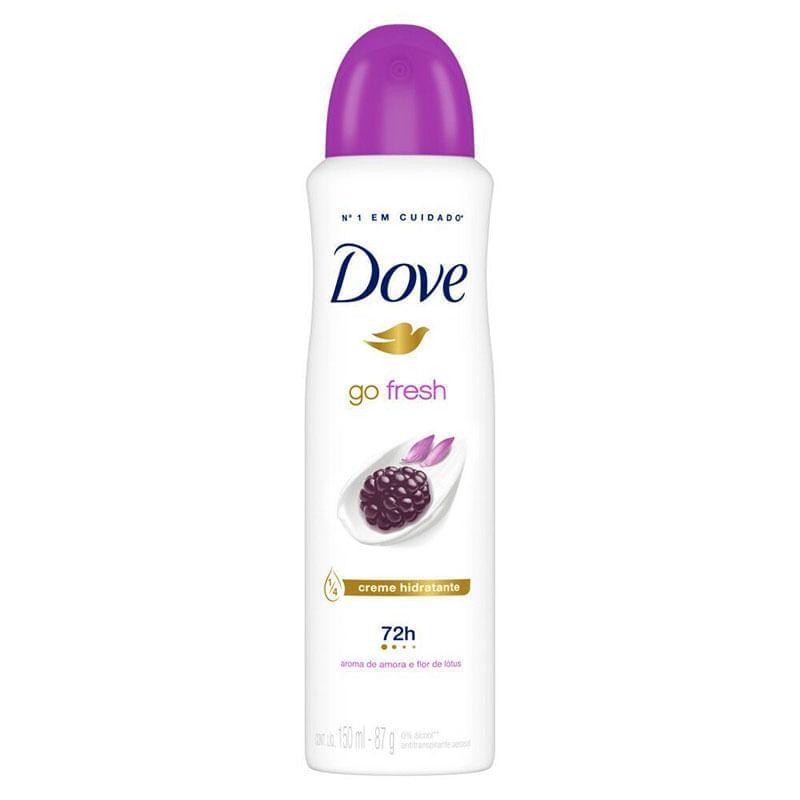Desodorante Antitranspirante Aerosol Dove Go Fresh Amora e Flor de Lótus 150ml em Oferta na Shopee