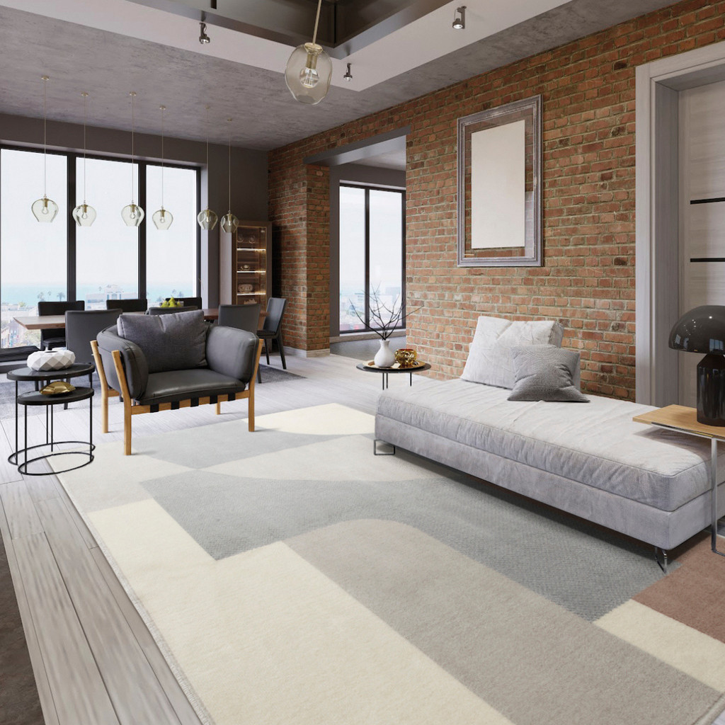 Tapete Renaissance Vital 2,00 x 2,50 Cinza 51 Felpudo Pelo Baixo Antiderrapante J Serrano