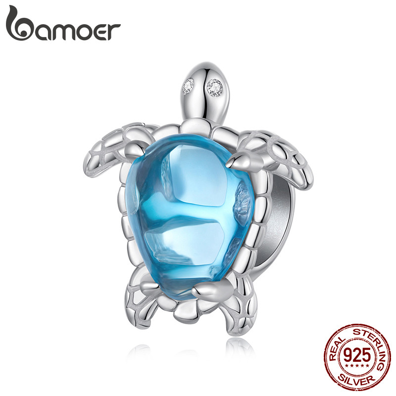 Bamoer 925 Sterling Sliver Charm Turtle Pingente DIY Para Pulseira Presentes em Oferta na Shopee
