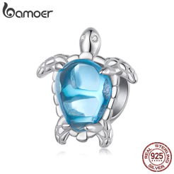 Bamoer 925 Sterling Sliver Charm Turtle Pingente DIY Para Pulseira Presentes
