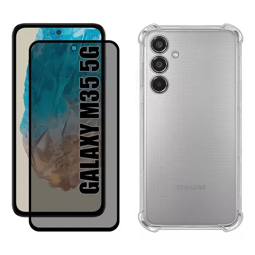 Capa Case Capinha Anti Impacto Compatível Com Galaxy M35 + Película 3D Privacida
