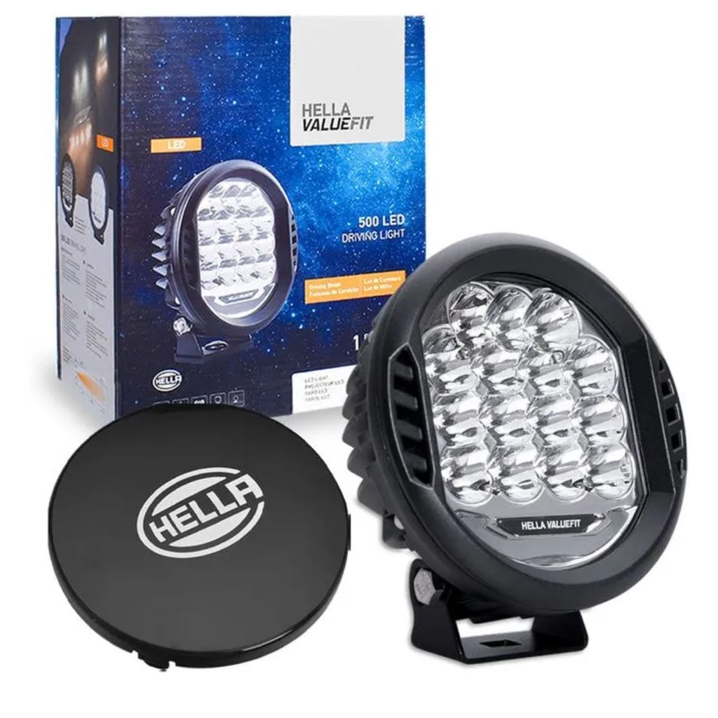 Farol Auxiliar LED ValueFit Hella 500 LED 22.5W 12V / 24V Milha Longo Alcance