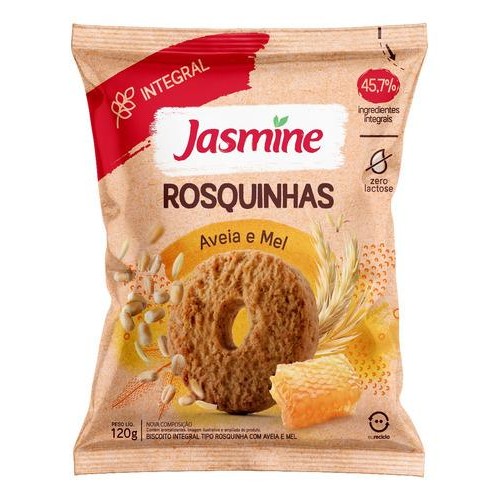 Jasmine Rosquinha Aveia & Mel Integral 120G