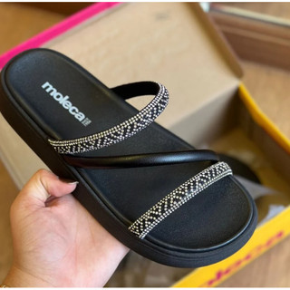 Sandália Papete Birken Brilho Blogueira Moleca 5469121 PROMOÇÃO em Oferta na Shopee