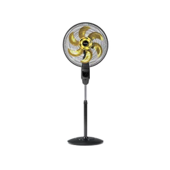 Ventilador de Coluna Mallory Chronos 6 Pás 140w Preto com Dourado