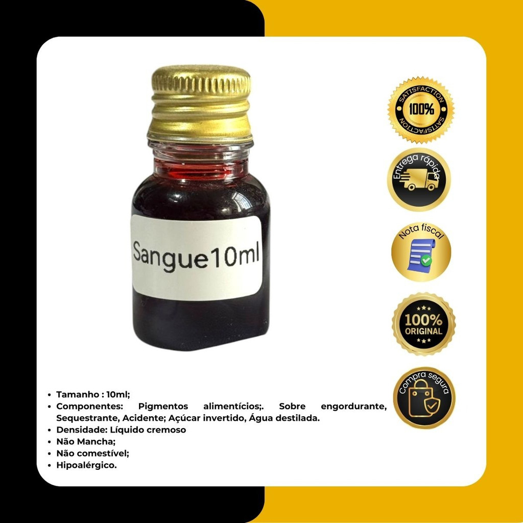Sangue Falso Artificial P/ Halloween 10ml Sangue Falso o mais realista do mercado