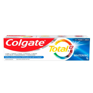 Creme Dental Colgate Total 12 Whitening Gel 90g em Oferta na Shopee