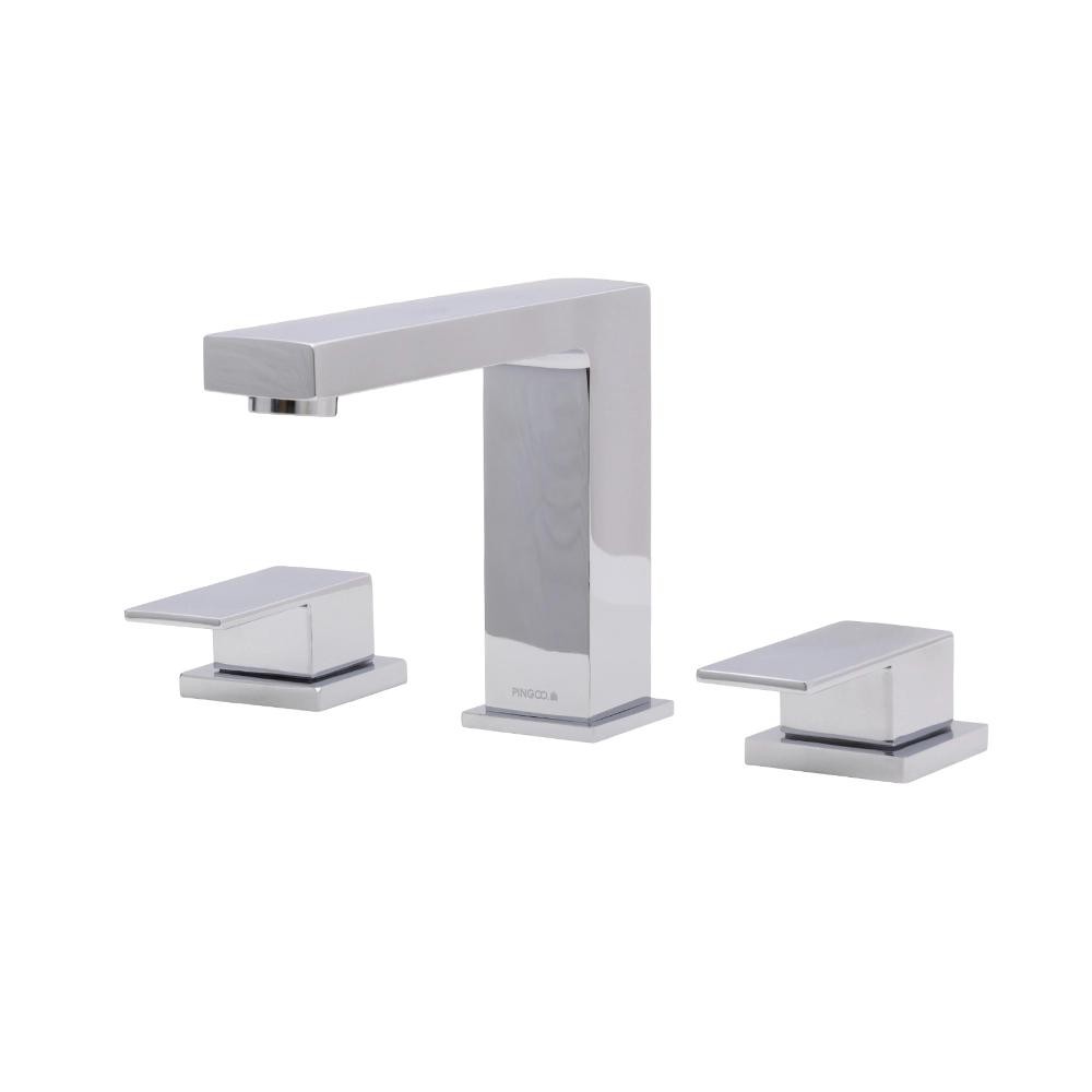 Torneira para Banheiro Misturador Duplo Comando Purangi Baixa Pingoo - Prata em Oferta na Shopee