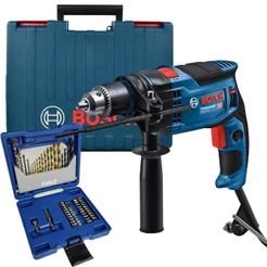 Furadeira de Impacto 850W GSB16RE BOSCH com Estojo de Brocas e Pontas Kit 41 Peças EVALD