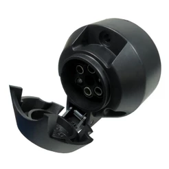Tomada de Engate Fêmea (Fixa) Nylon Preto com 6 Polos 12/24V ISO 1724 - DNI 8370