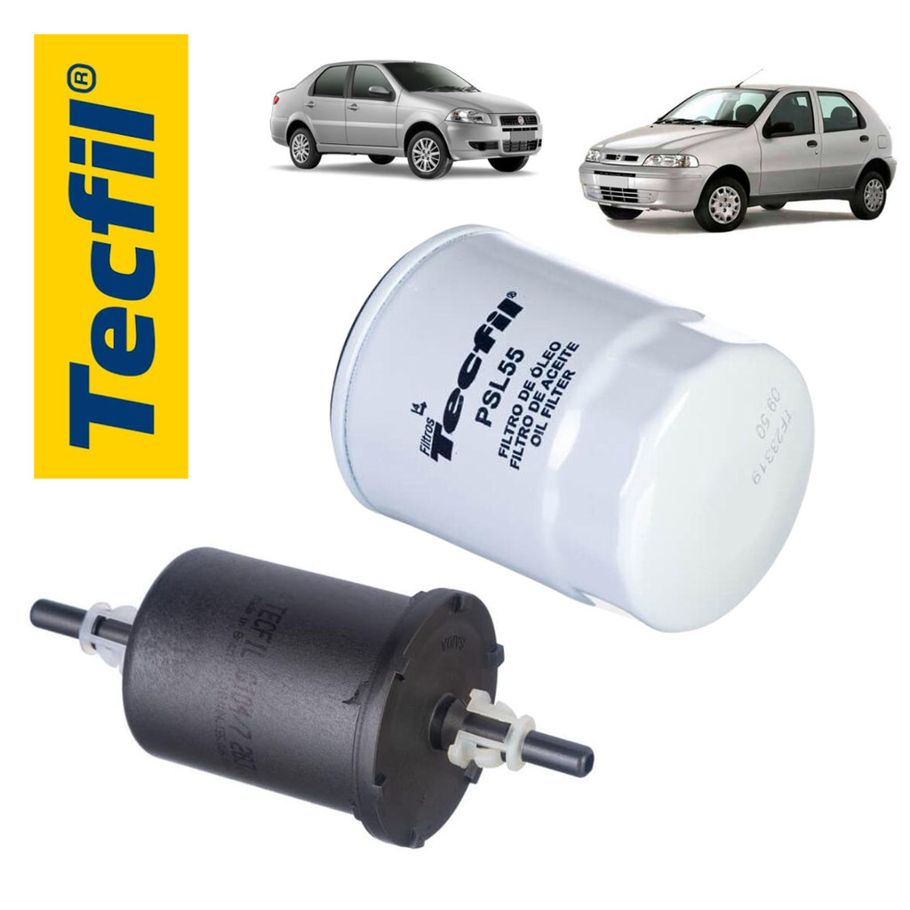 Kit Filtro Oleo + Combustivel Fiat Siena Palio Tecfil em Oferta na Shopee