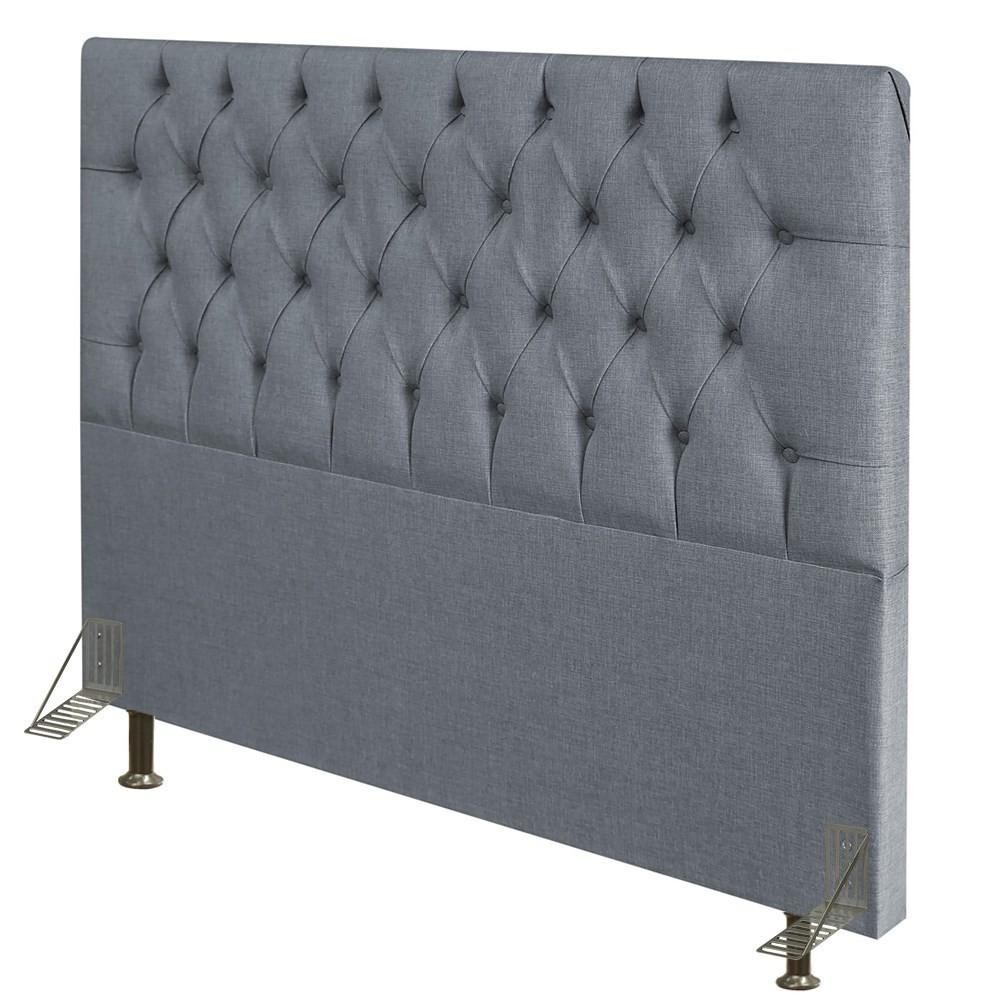 Cabeceira Cama Box King 195cm Diamante Linho J02 Cinza - Mpozenato em Oferta na Shopee