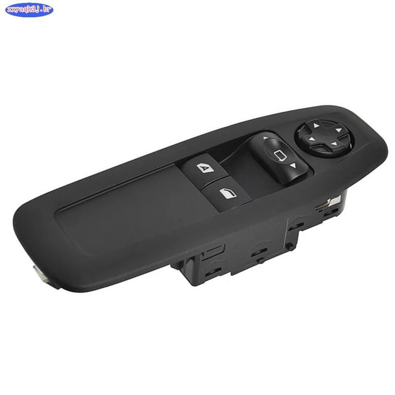 Interruptor De 1 Peça De Acionamento À Direita Do Elevador De Vidro Carro Energia Da Janela 96751120ZD ABS Preto Adequado Para Peugeot 208 2008