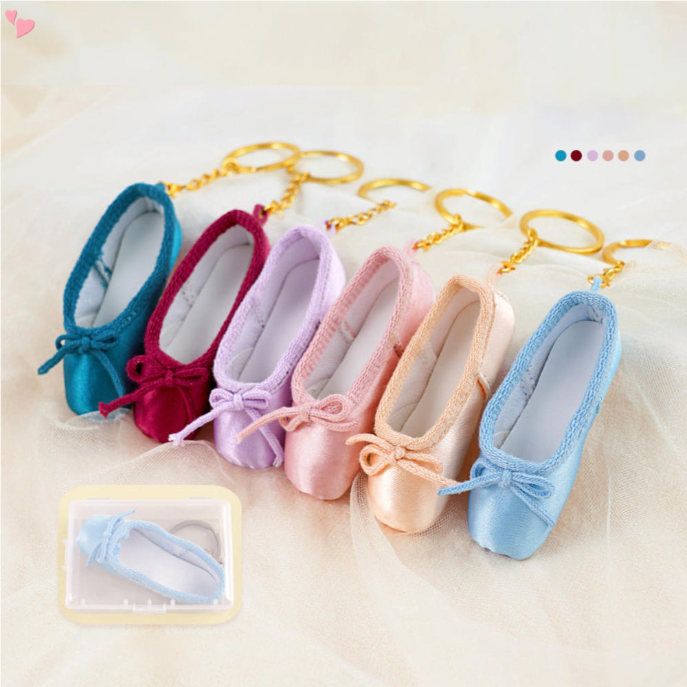 Mini Pointe Shoe Keyring Ballet Shoes Key Chain Gift Stuffing Para Suprimentos Festas De Ballerina