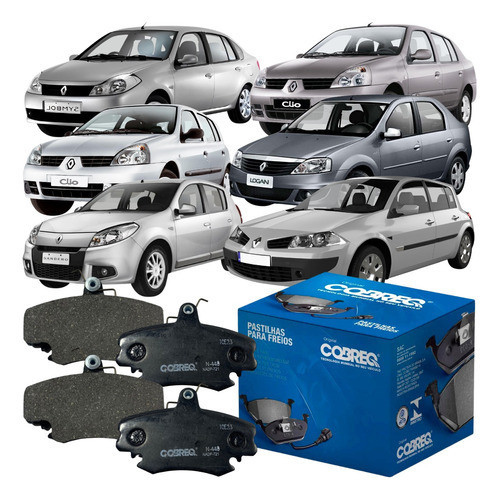 Jogo de Pastilha de Freio Dianteira Cobreq Renault Clio Logan Sandero Symbol em Oferta na Shopee