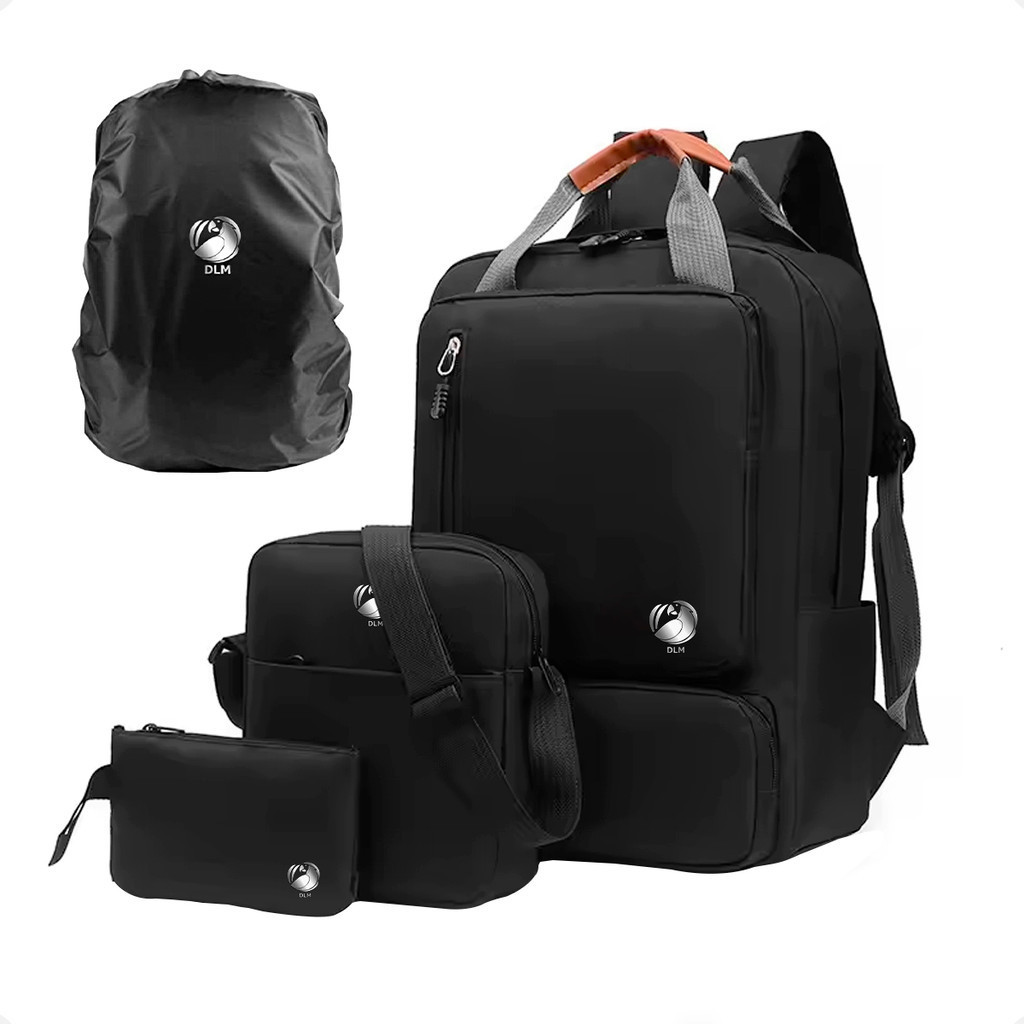 Mochila Bolsa Dilinx Kit 3 pçs Shoulder Bag Estojo Reforçada