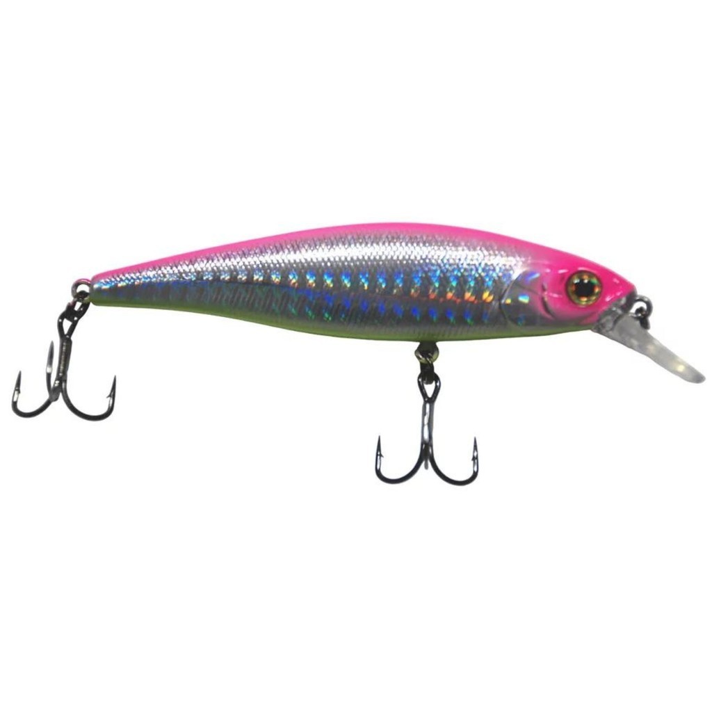 Isca Artificial para Pescaria Jackall Squad Minnow 95SP 9,5cm 14g – Cor Flash Pink Chartreuse