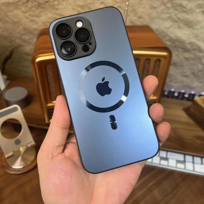 Nano Titânio À Prova De Explosão Fosco Para Capa Magnética Magsafe iPhone Air 17 16 15 14 13 12 11 Pro Max em Oferta na Shopee