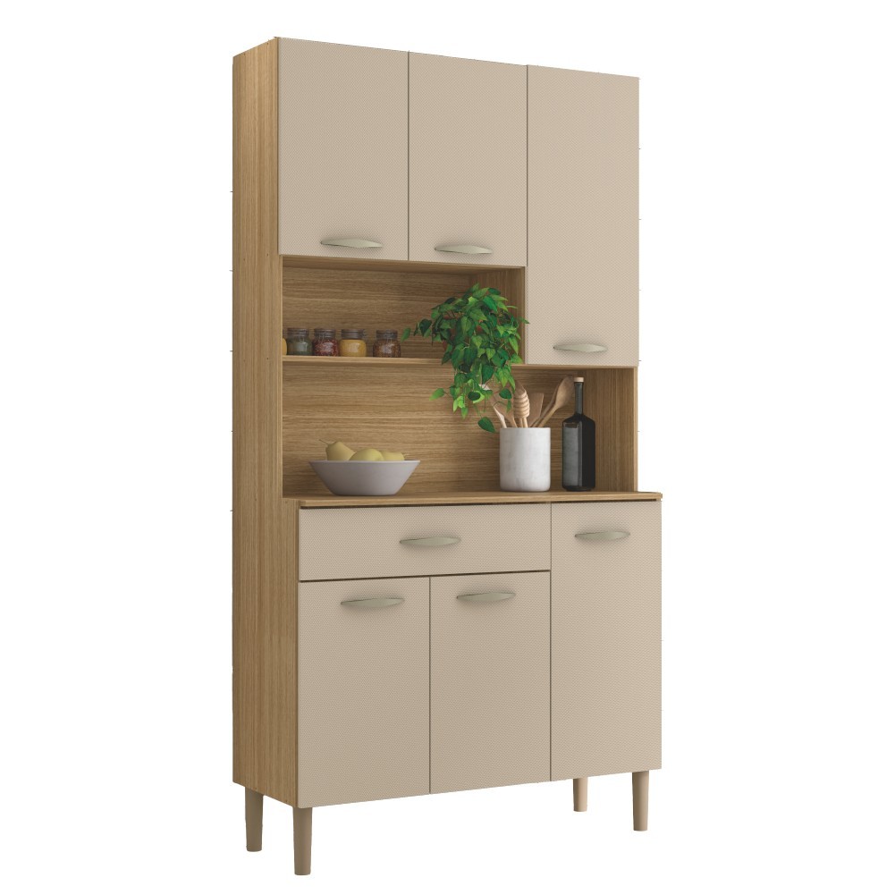 Armário de Cozinha Completa 6 Portas 1 Gaveta Apolo - Home & Living
