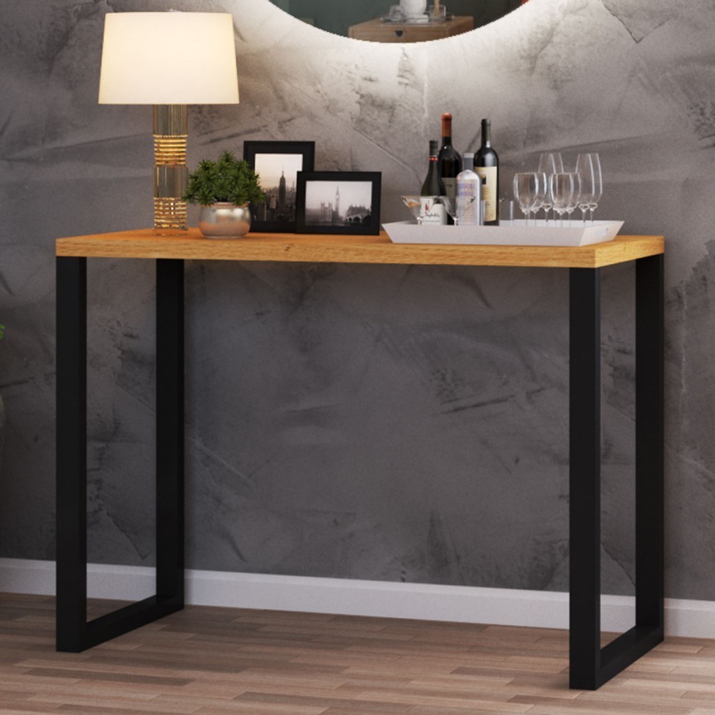 Aparador Industrial Berlim 100% Mdf Marrom/Preto - Pnr Móveis em Oferta na Shopee