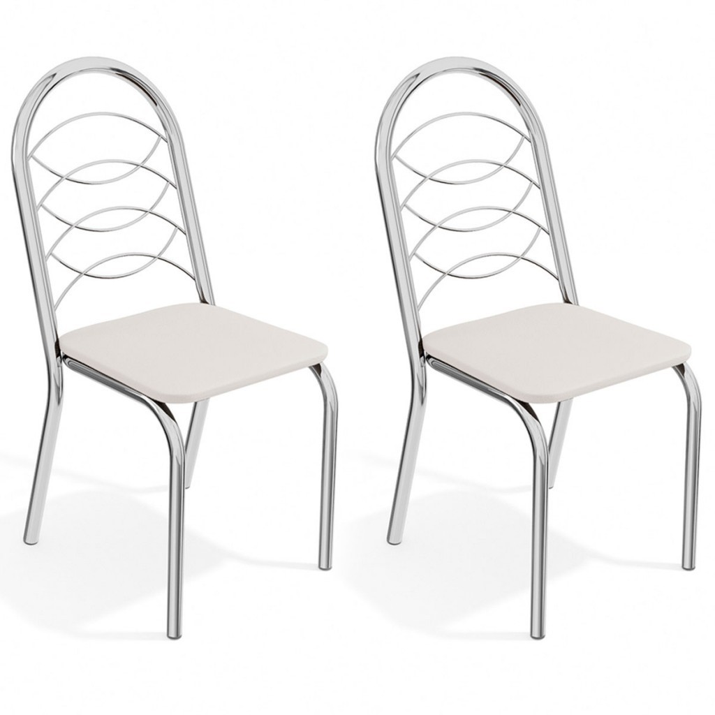 Cadeiras Kit 2 Cadeiras Holanda Cromada - Home & Living