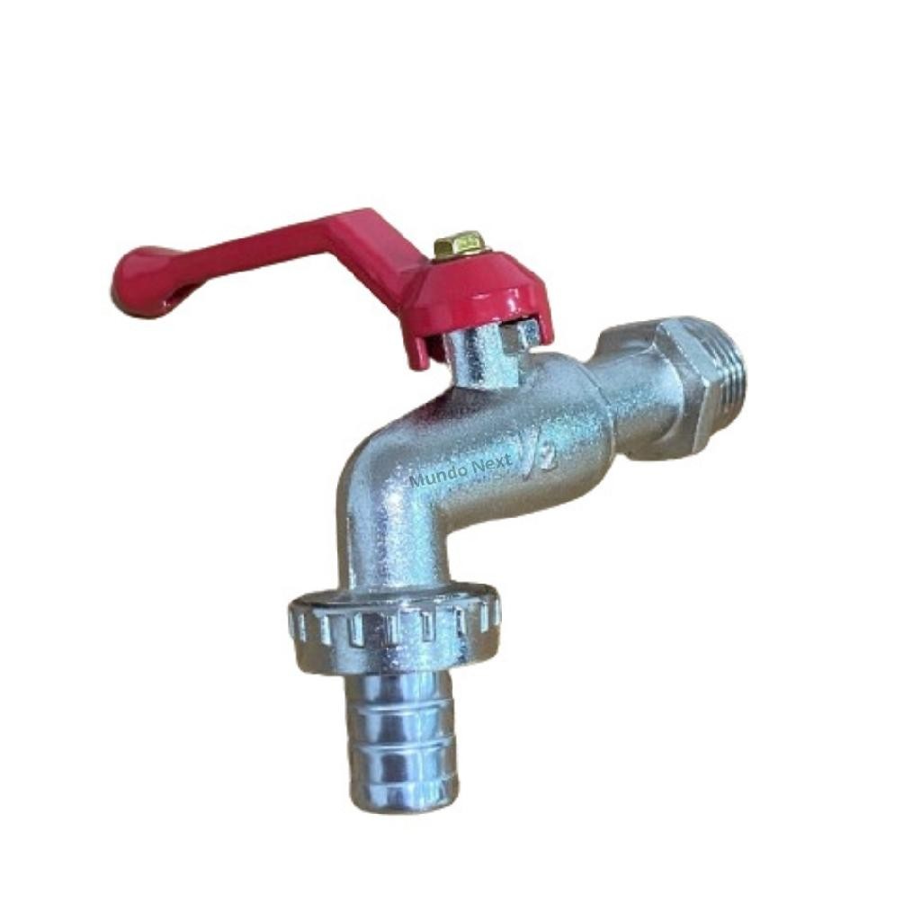 Torneira Esfera Valvula Jardim Quintal Tanque 1/2 x 3/4 Metalica Com Bico