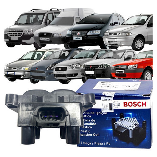 Bobina Ignição Bosch Fiat Palio Idea Doblo Fiorino 2001 2010 em Oferta na Shopee