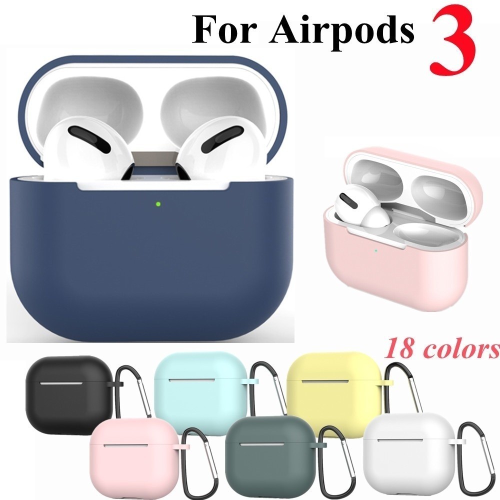 Kit 2X Capa Case Protetora De Silicone para iPhone AirPods 3 AirPods 2ª geração