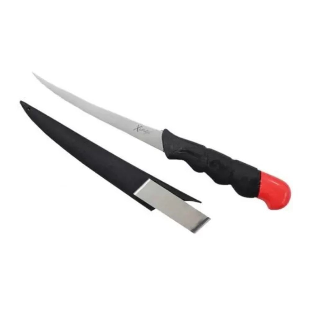 Faca p Filetar Flutuante c Bainha Aço Inox 5" - Xingu XV2605