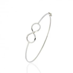 Bracelete prata 925 infinito moda feminina