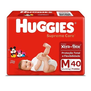 Fralda Huggies Supreme Care Xtra-Flex M 40 Unidades em Oferta na Shopee