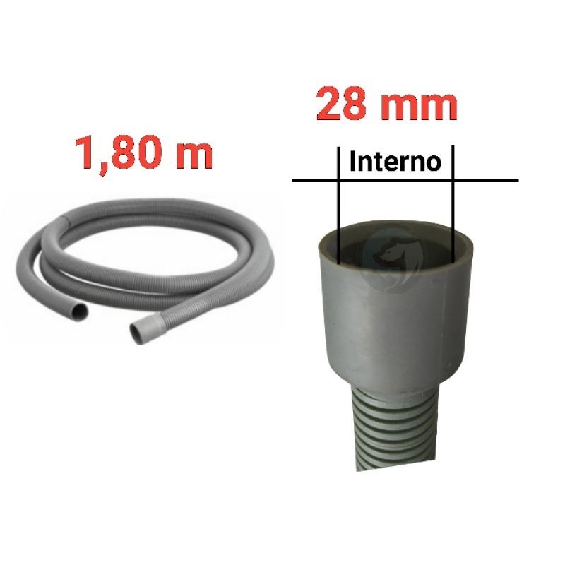 Mangueira Saída De Água Electrolux - 1.80m Bocal Reto Grossa