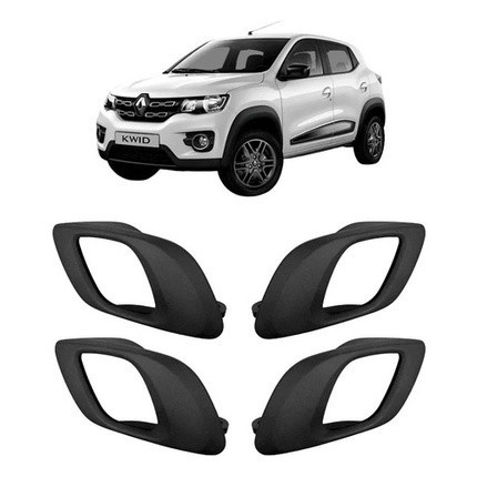 Kit 4 Maçaneta Gatilho Puxador Interno Kwid Haste Curva