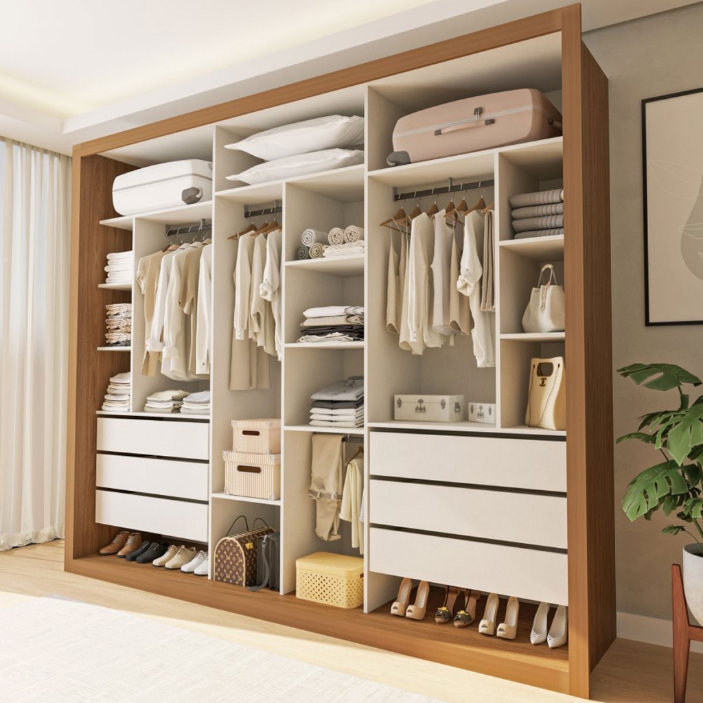 Closet Casal Itália 6 Gavetas em Oferta na Shopee