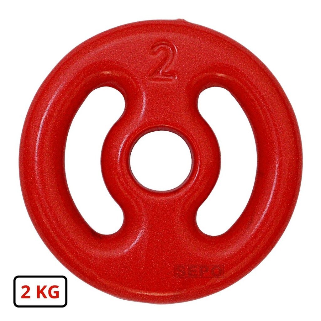 Anilha Emborrachada Fitness 2 Kg Vermelha