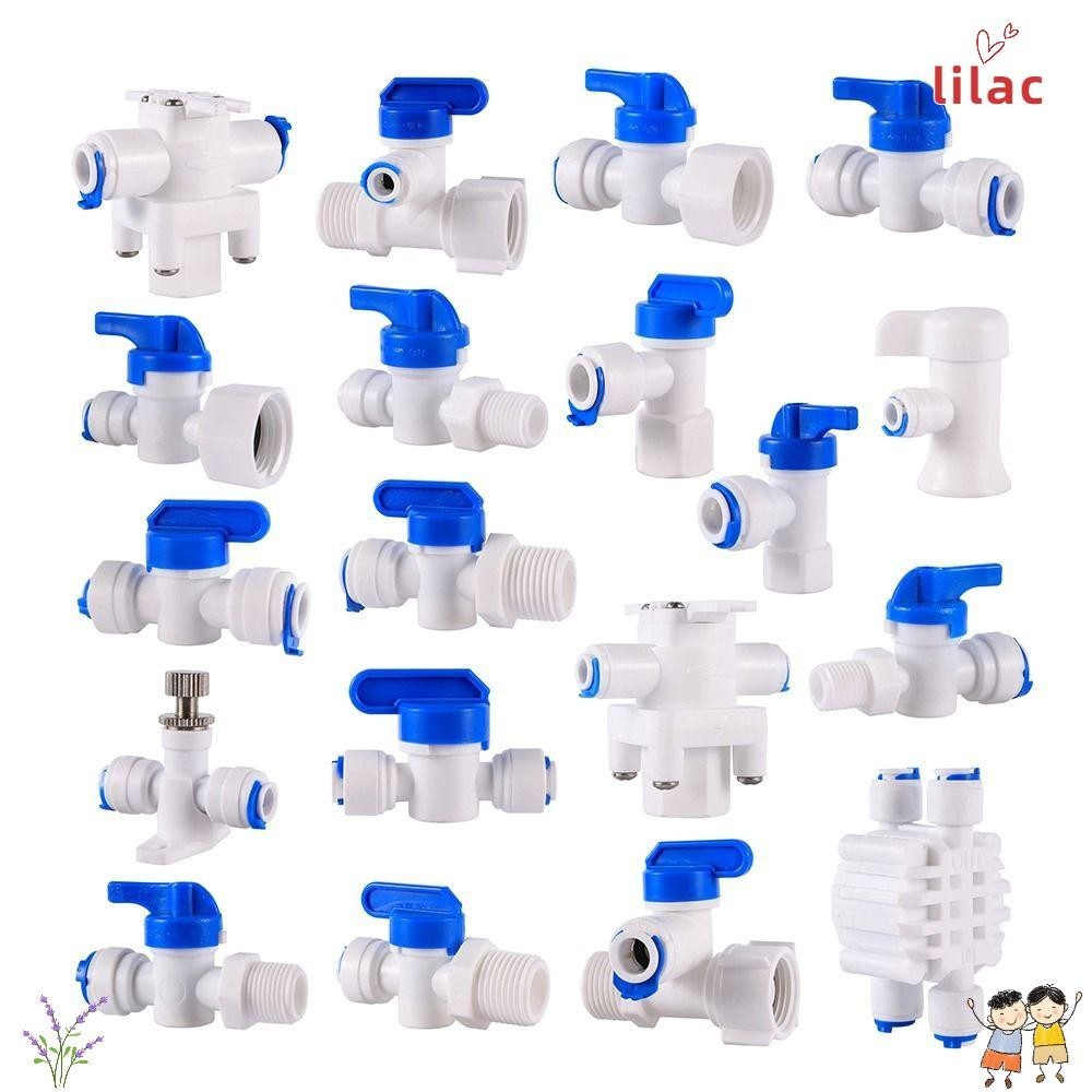 LILAC2 1 Unidade De Válvula De Esfera De Plástico , Conector Rápido De Mangueira Reta De Água De Rosca Fêmea Macho