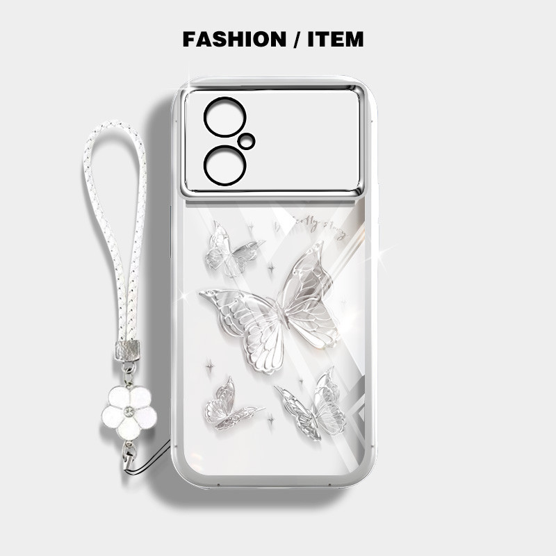 Estojo De Telefone Estilo YBD INS Para Xiaomi POCO M4 5G M5 4G Redmi Nota 11R Borboleta De Nicho Equipado Com Proteção De Lentes em Oferta na Shopee