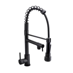 Torneira Cozinha Gourmet Monocomando 50 Cm 02 Saídas Black Em Metal
