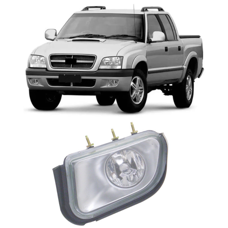 Farol Auxiliar Milha S10 2001 A 2011 Blazer 2001 A 2011 Pit Bull Lado Esquerdo